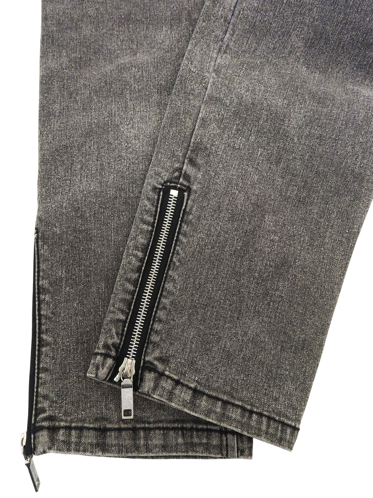 マカダム刺繍デニムパンツ グレー