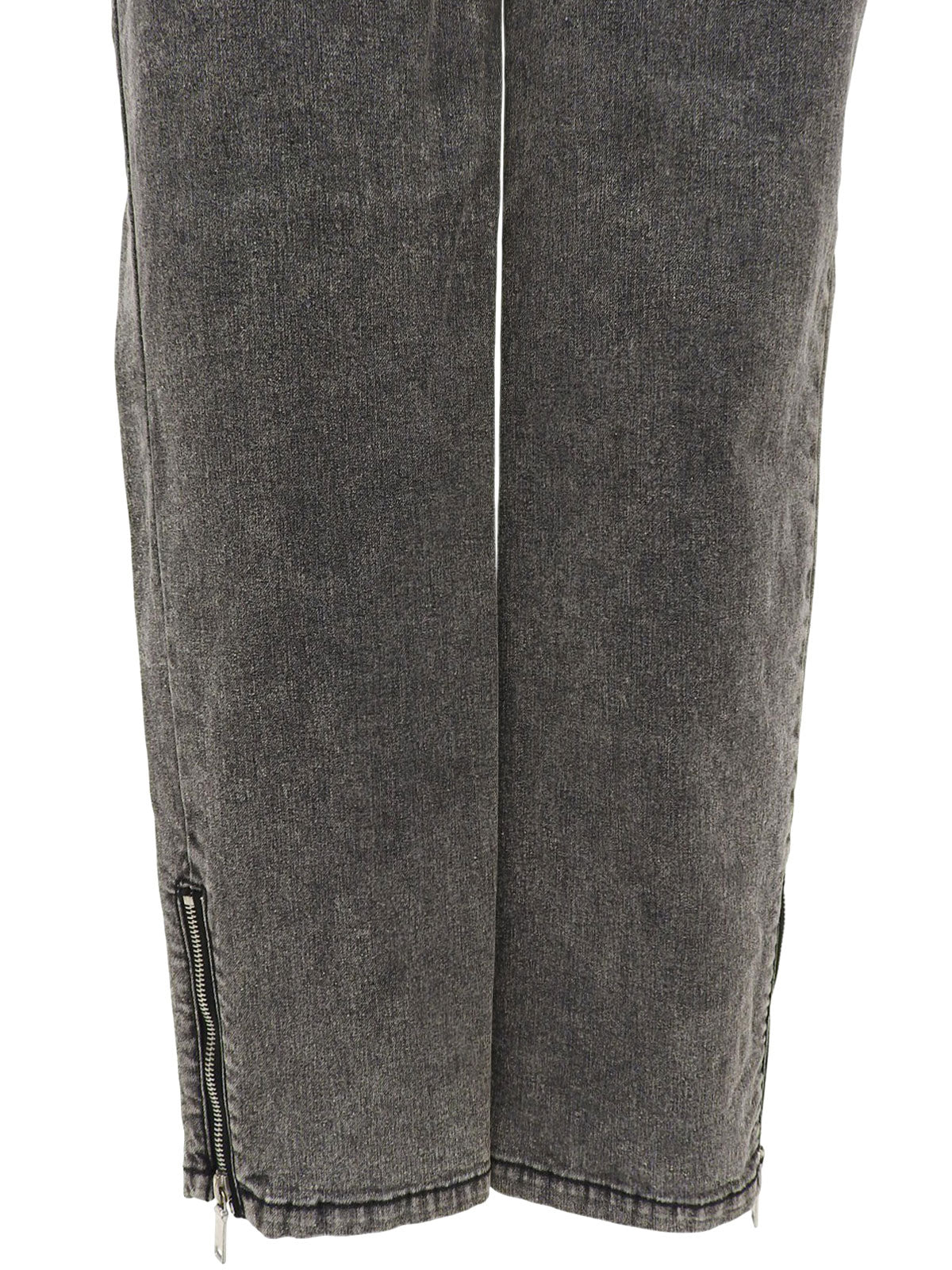 マカダム刺繍デニムパンツ グレー