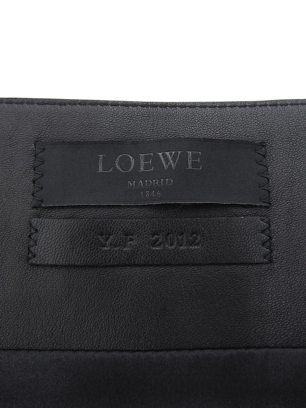 Leather Wrap Design Skirt in Black