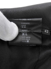 Leather Wrap Design Skirt in Black