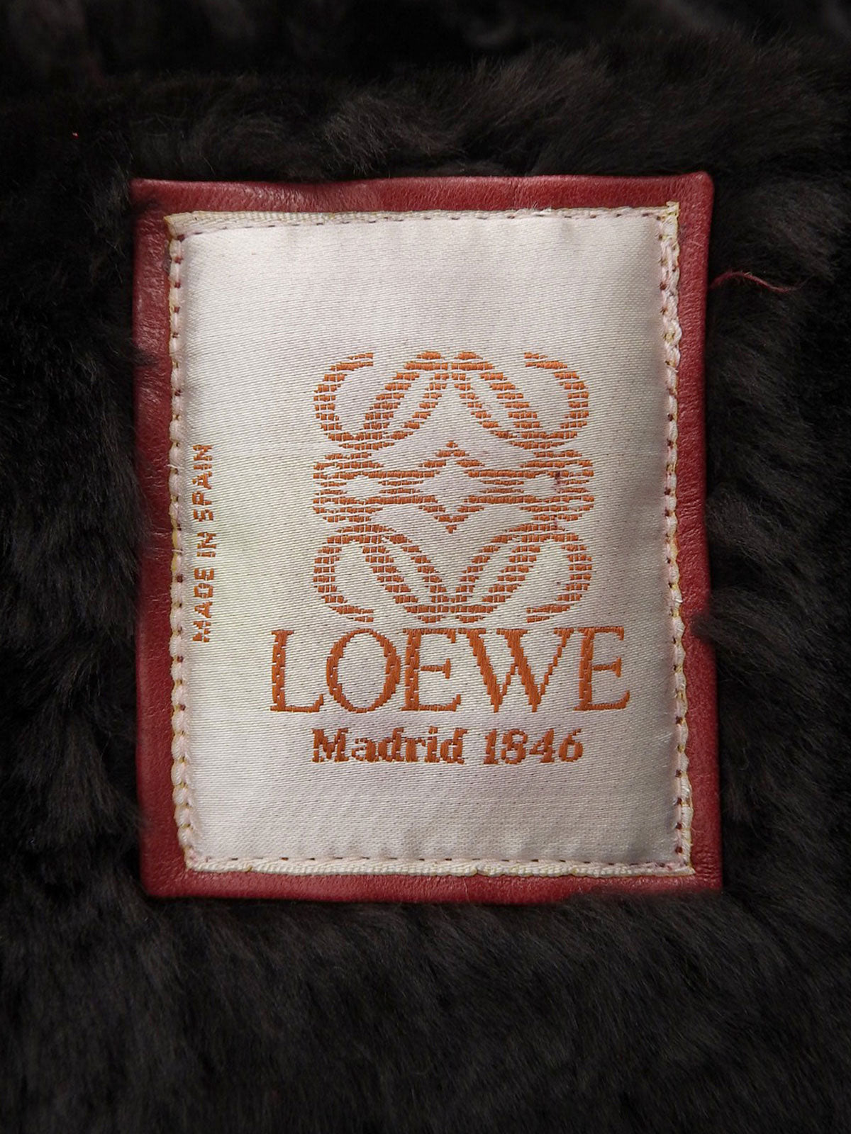 ムートンスタンドカラーコート レッド