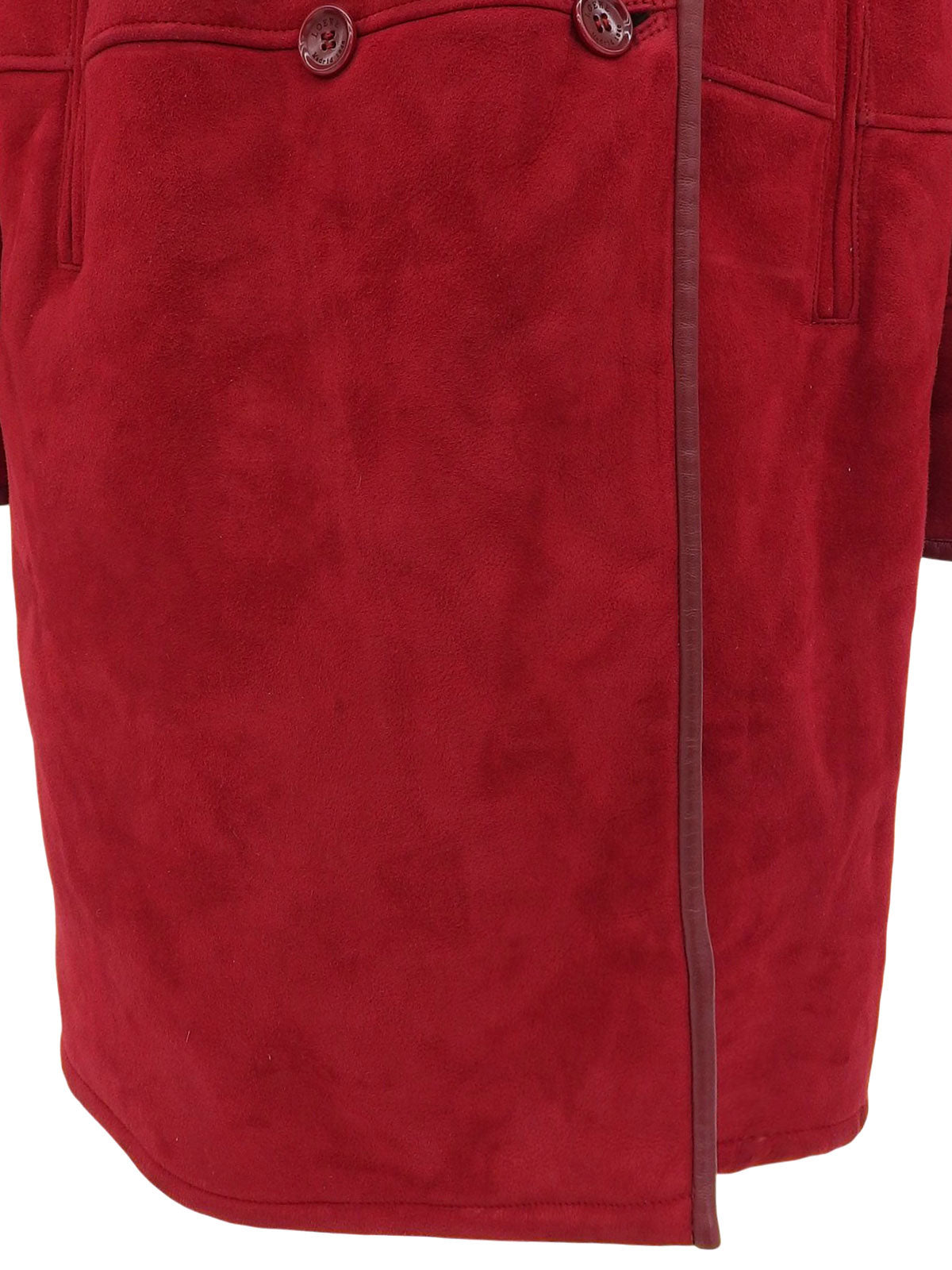 红色羊毛立领大衣