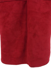 ムートンスタンドカラーコート レッド