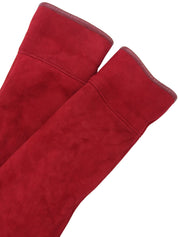 ムートンスタンドカラーコート レッド