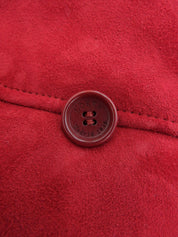 红色羊毛立领大衣