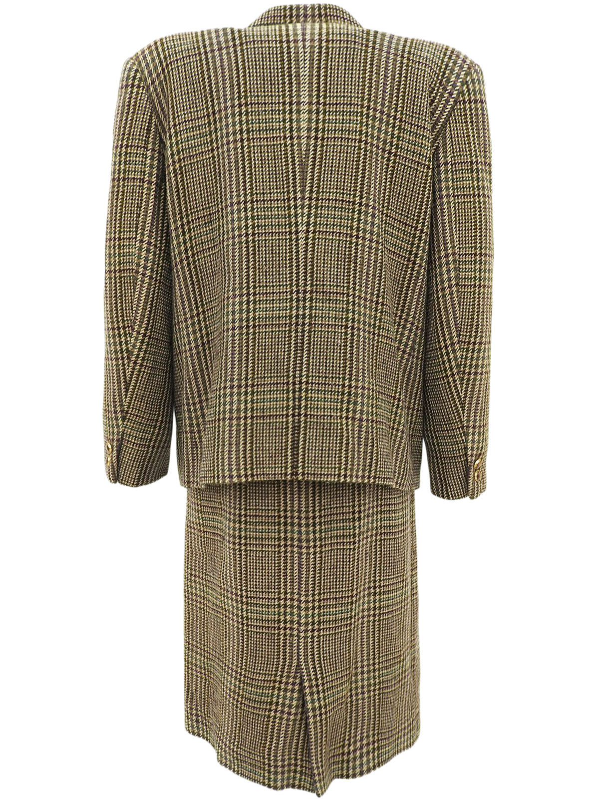 Check Pattern Set in Brown/Green/Multi