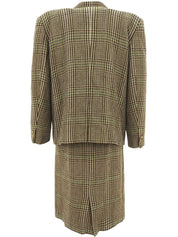 Check Pattern Set in Brown/Green/Multi