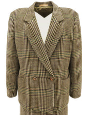 チェックパターンセットアップ ブラウン/グリーン/マルチ