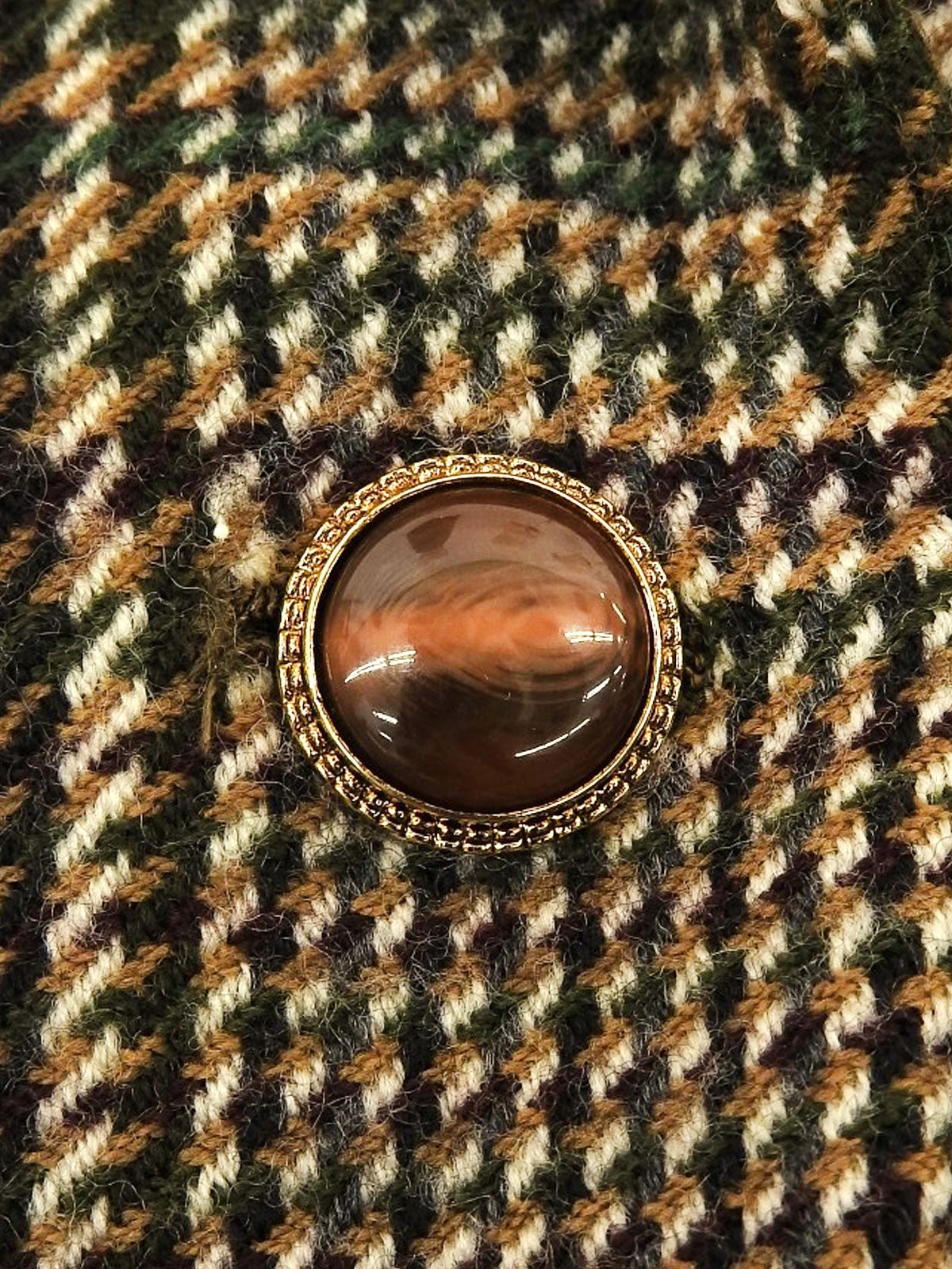 Check Pattern Set in Brown/Green/Multi