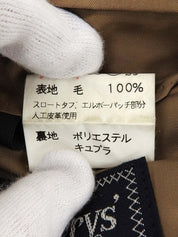 チェックパターンロゴボタンジャケット カーキ