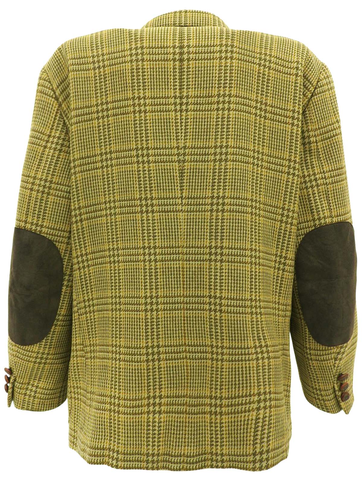 チェックパターンロゴボタンジャケット カーキ