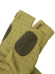 チェックパターンロゴボタンジャケット カーキ