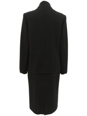 チャイナボタンニットセットアップ ブラック