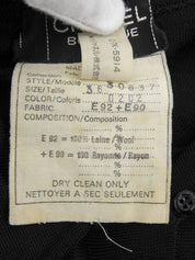 CCマークボタン長袖プリーツワンピース ブラック