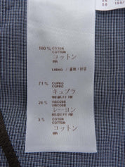 Navy Check Pattern Tailored Jacket