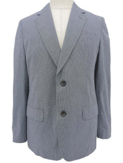 Navy Check Pattern Tailored Jacket