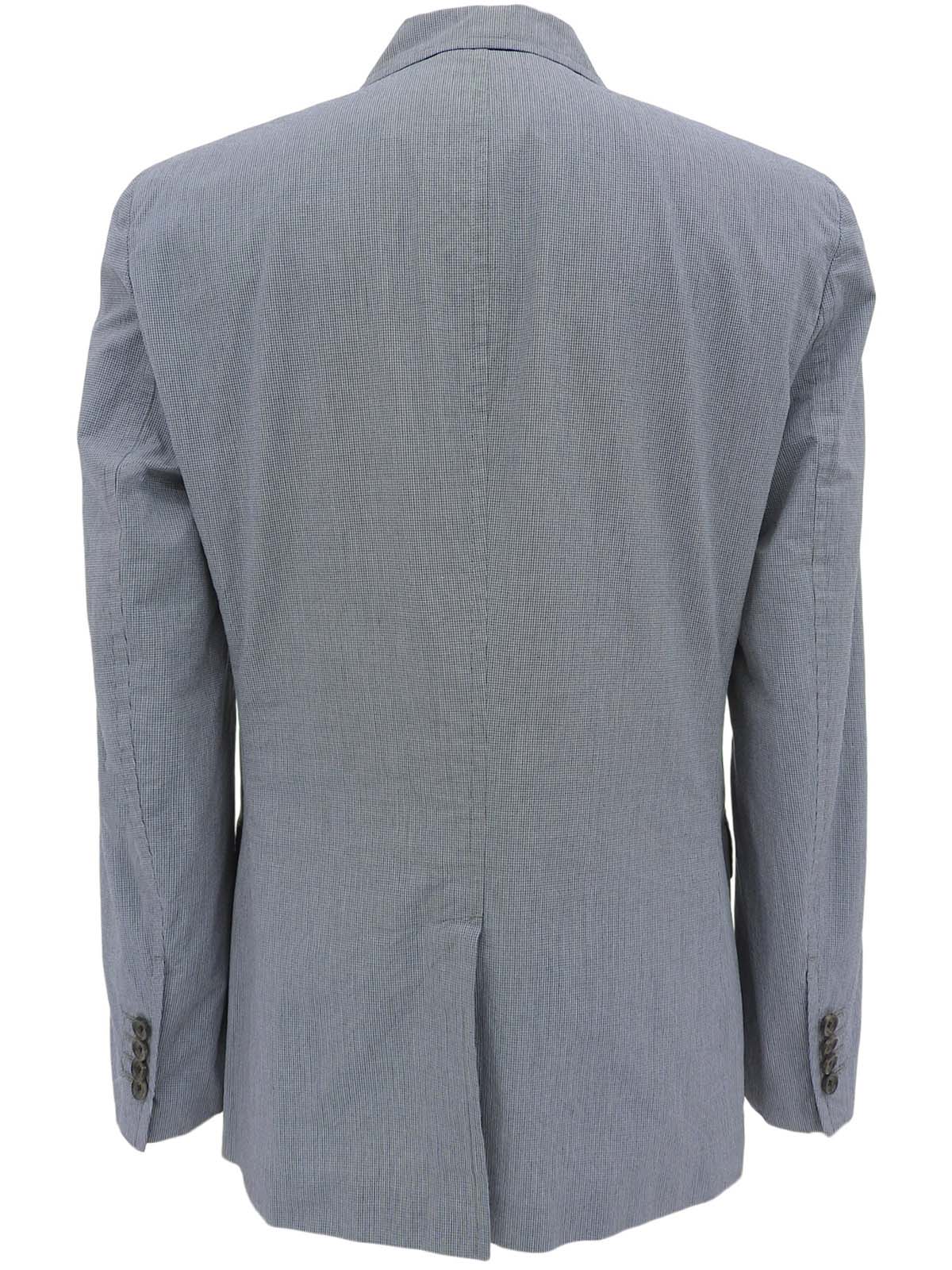 Navy Check Pattern Tailored Jacket