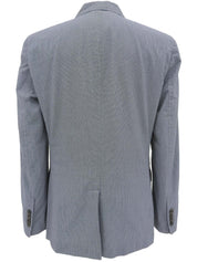 Navy Check Pattern Tailored Jacket