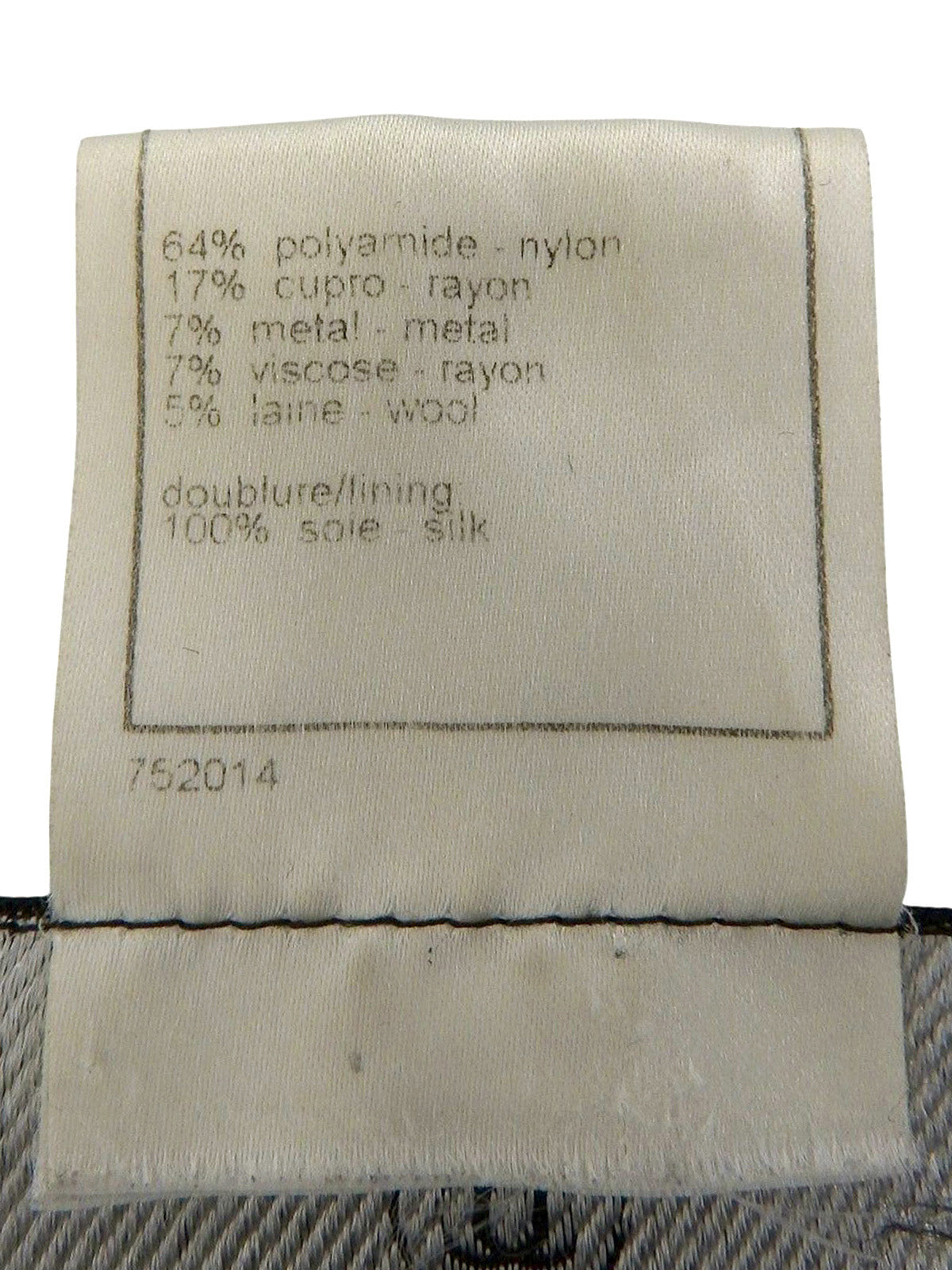 2006年製 ツイードCCマークボタンスタンドカラー七分袖ジャケット ネイビー/ブラック