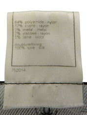 2006年製 ツイードCCマークボタンスタンドカラー七分袖ジャケット ネイビー/ブラック