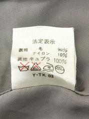 Grey wool logo button double-breasted jacket