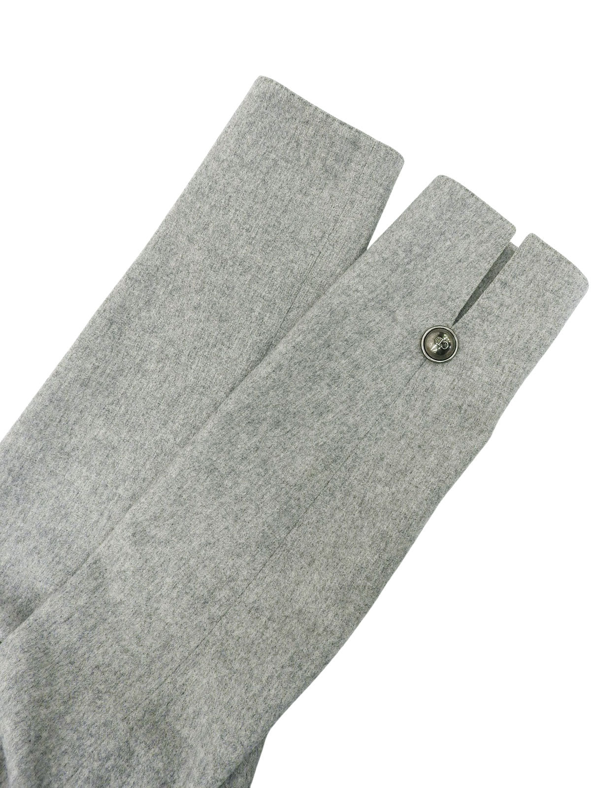 Grey wool logo button double-breasted jacket