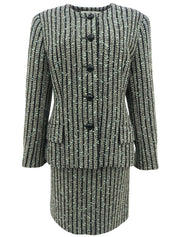 Striped Pattern Set in Black/White/Green