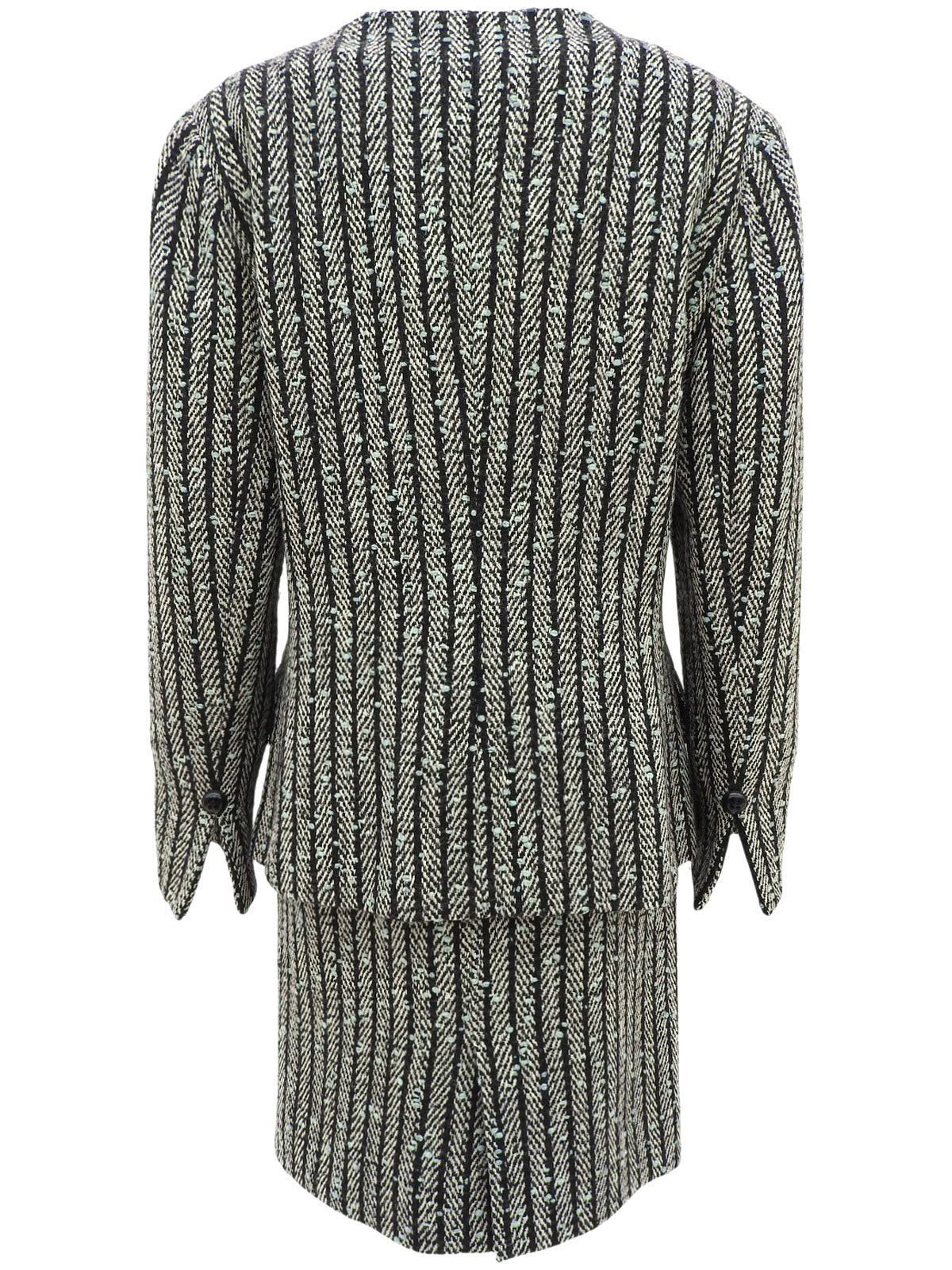 Striped Pattern Set in Black/White/Green