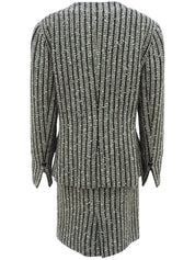 Striped Pattern Set in Black/White/Green