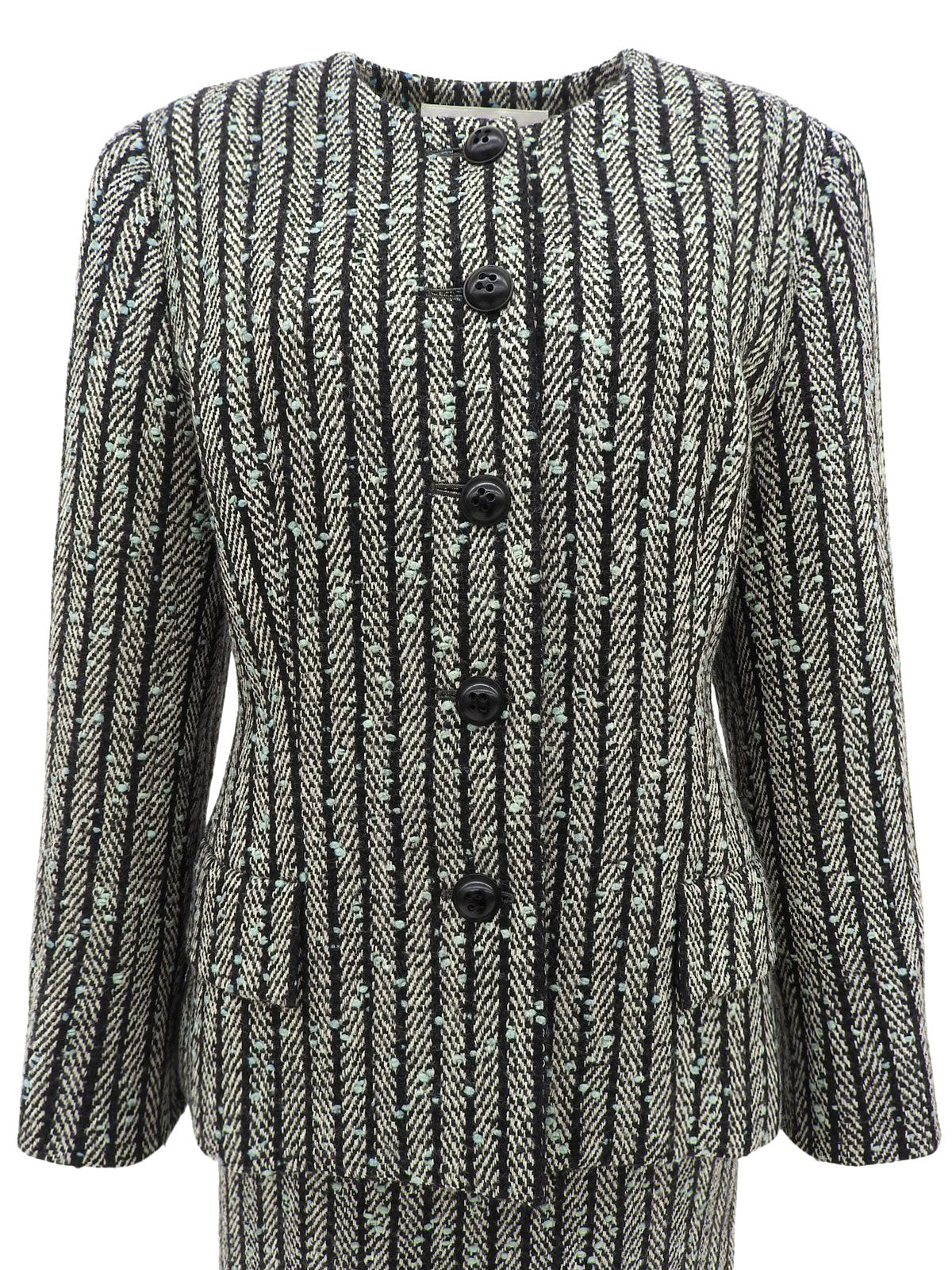 Striped Pattern Set in Black/White/Green