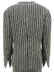 Striped Pattern Set in Black/White/Green