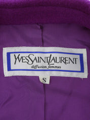 Purple wool logo button double-breasted set