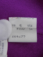 Purple wool logo button double-breasted set