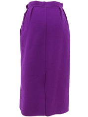 Purple wool logo button double-breasted set