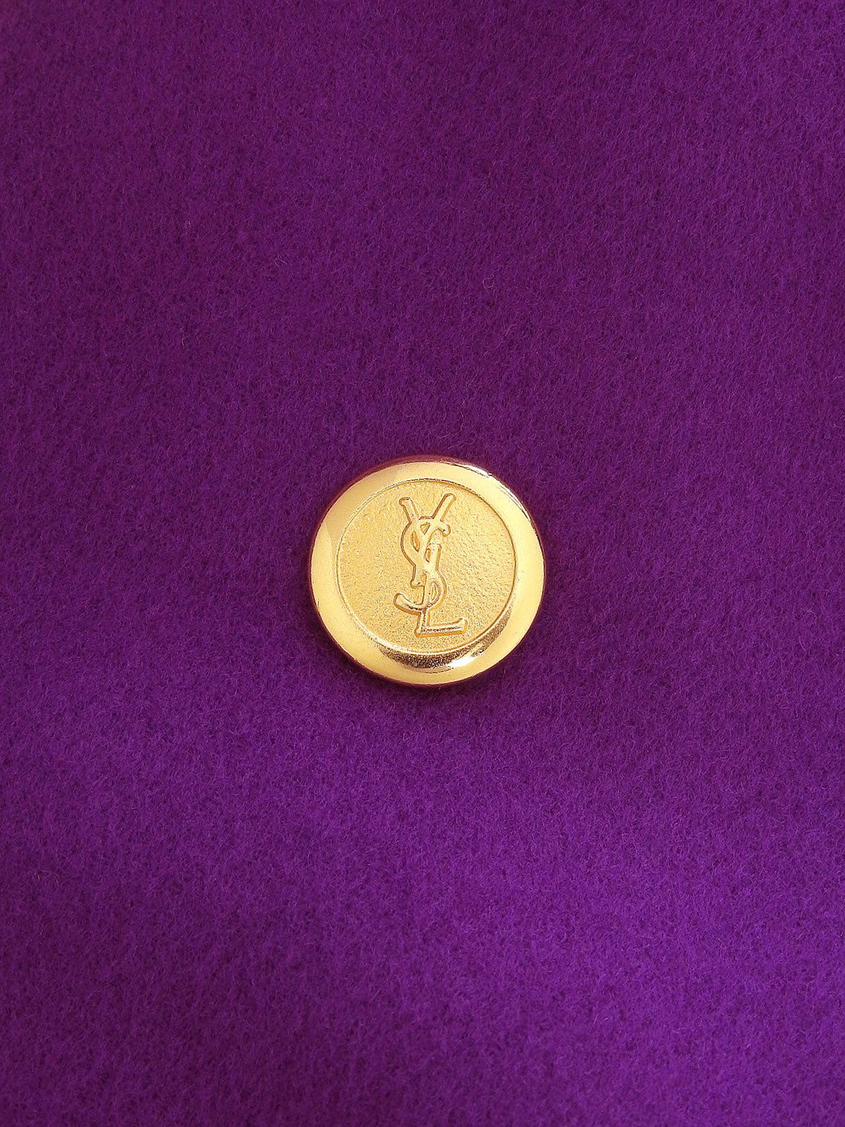 Purple wool logo button double-breasted set