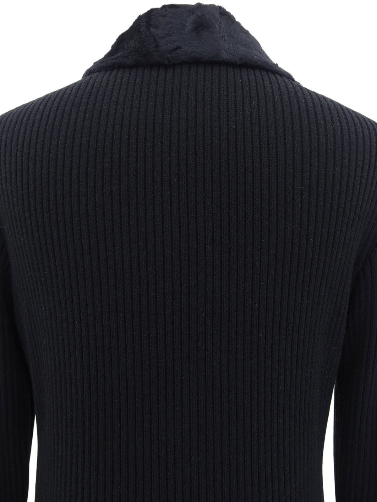 ニットファーコンビワンピース ブラック