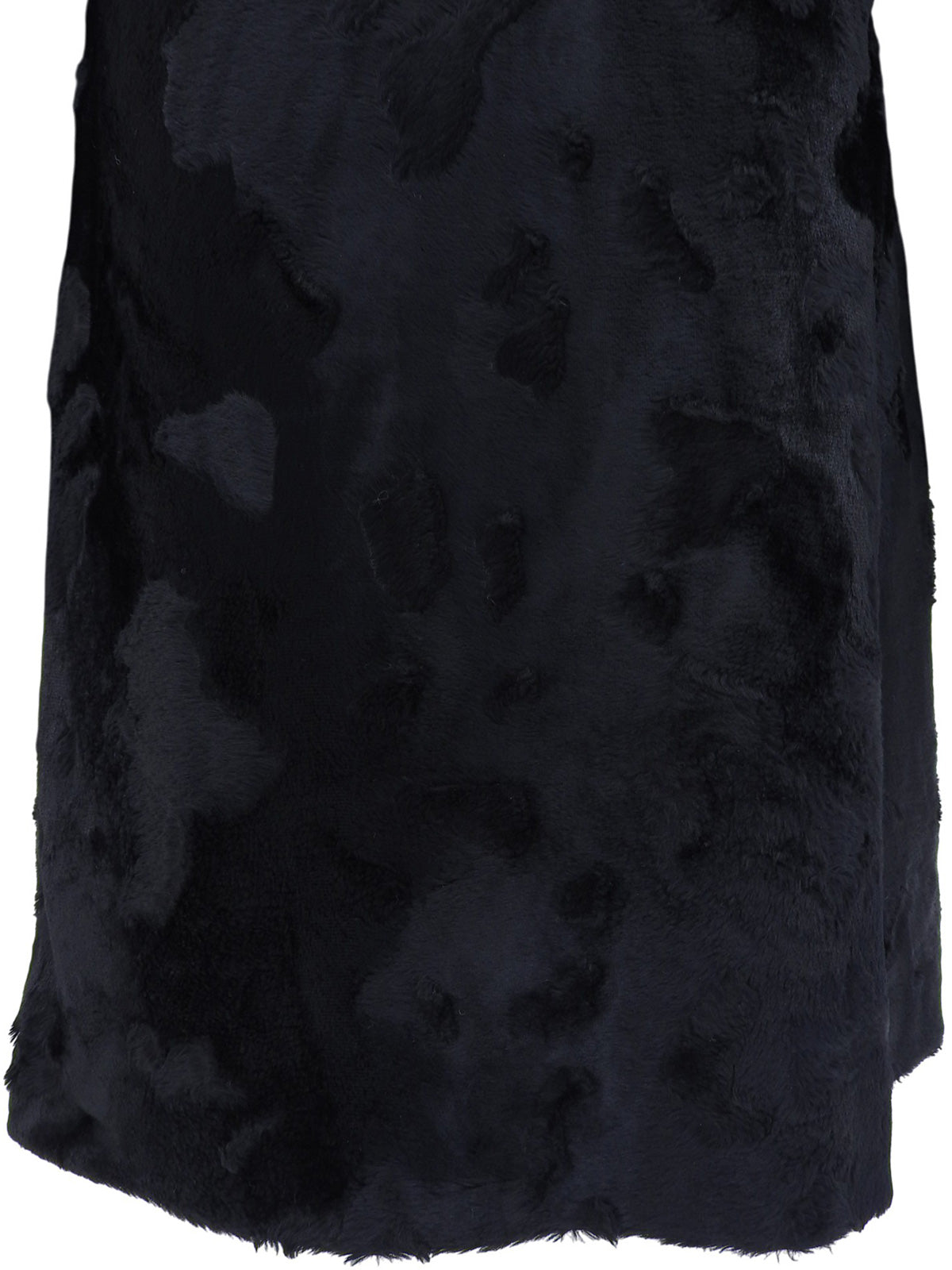 ニットファーコンビワンピース ブラック