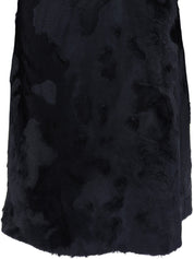 ニットファーコンビワンピース ブラック