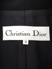 バイカラートリムデザインダブルブレストジャケット ブラック/レッド