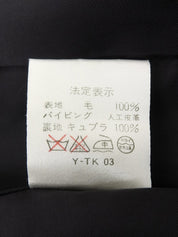 バイカラートリムデザインダブルブレストジャケット ブラック/レッド