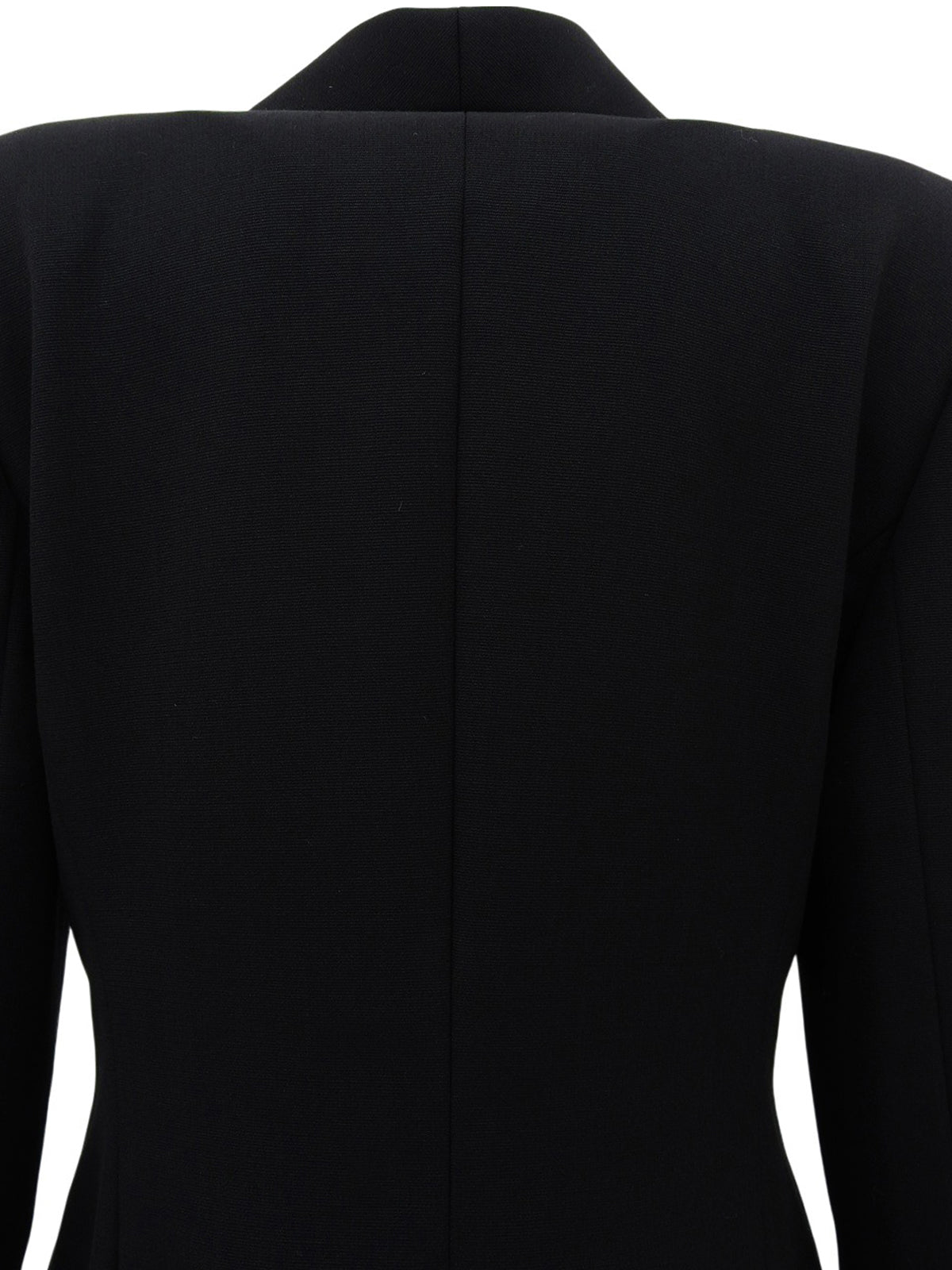 バイカラートリムデザインダブルブレストジャケット ブラック/レッド