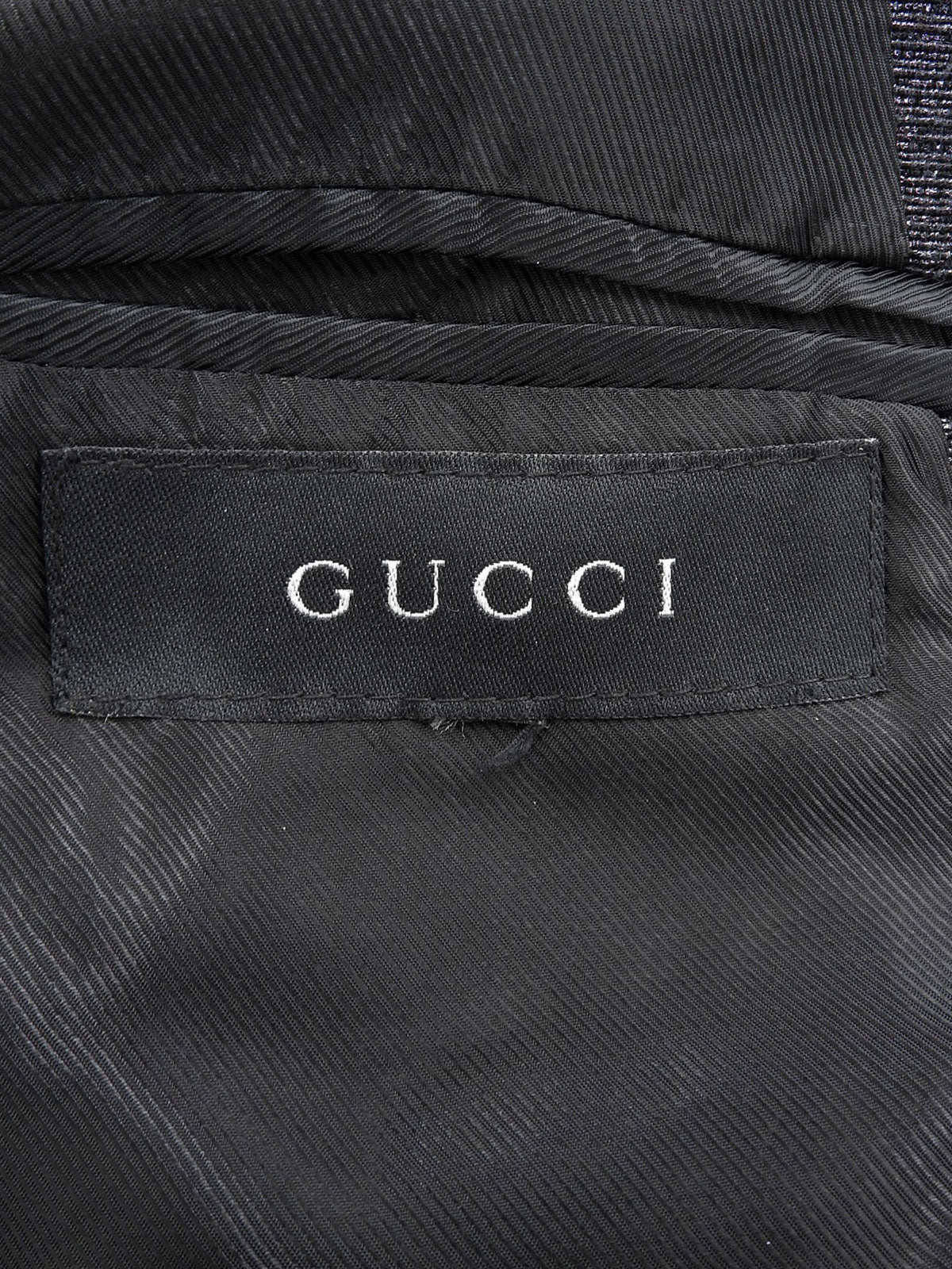 メタリックレザーカラーロングコート ネイビー/ブラック