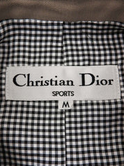 Logo Button Flare Coat Beige