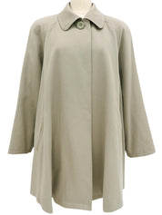 Logo Button Flare Coat Beige