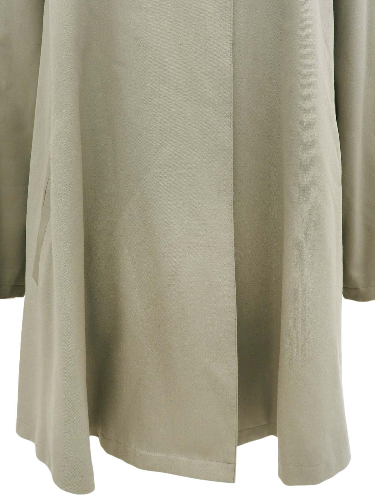 Logo Button Flare Coat Beige