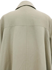 Logo Button Flare Coat Beige