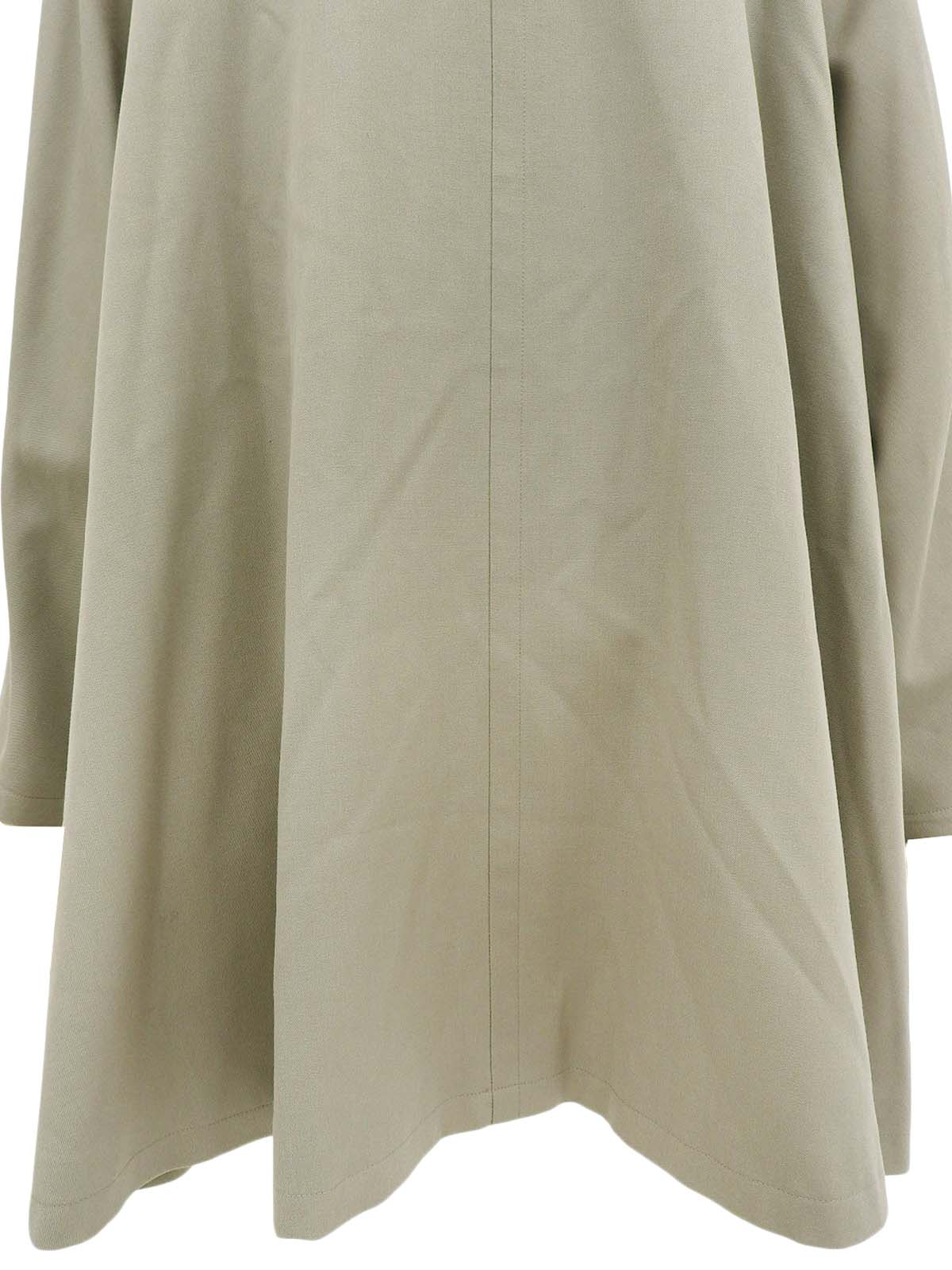Logo Button Flare Coat Beige