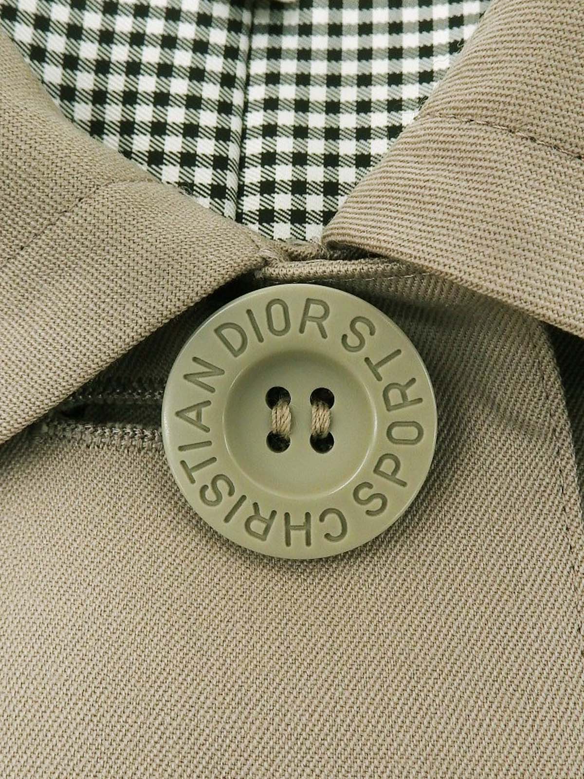 Logo Button Flare Coat Beige