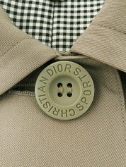 Logo Button Flare Coat Beige