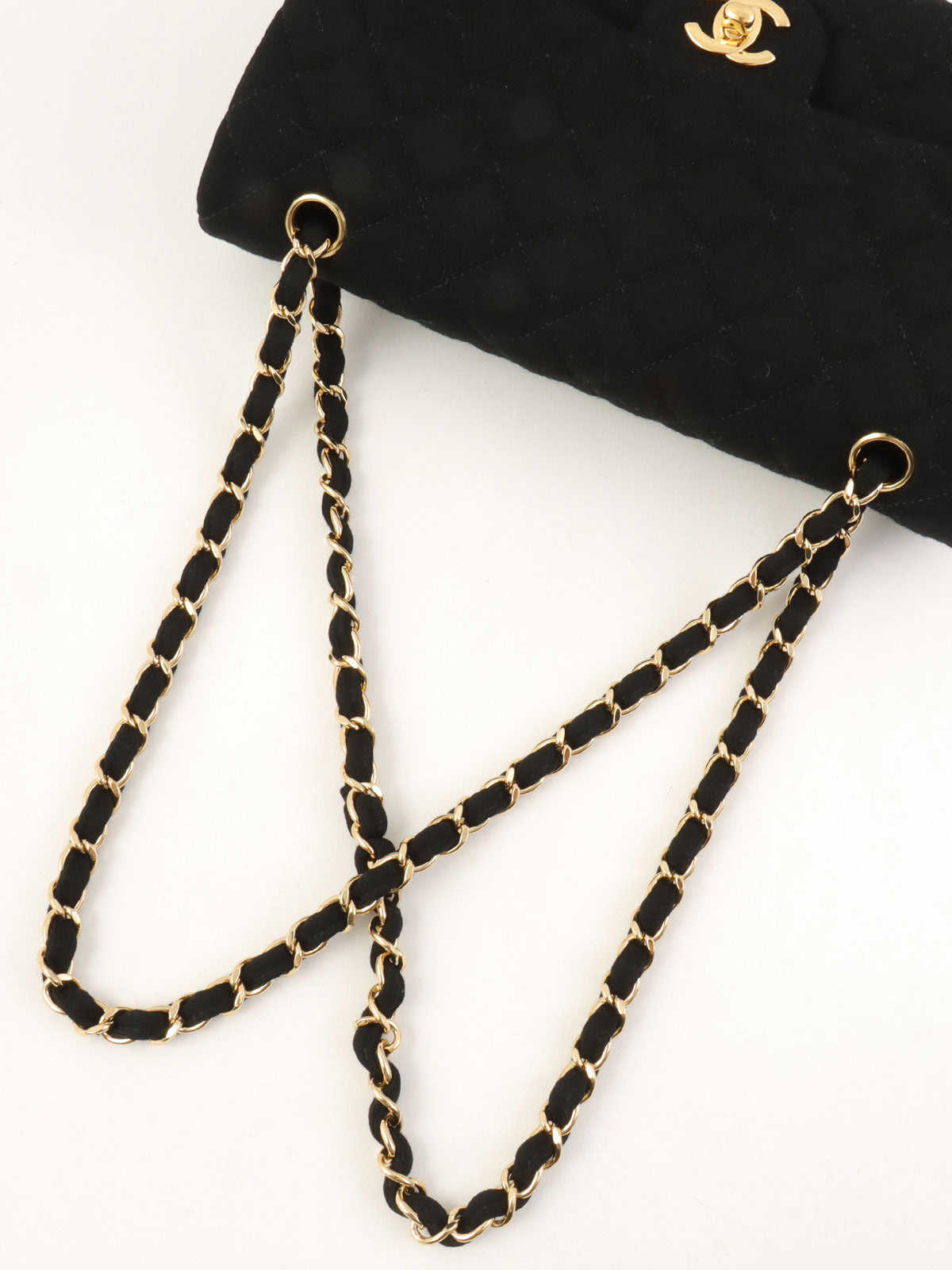 2014 Cotton Classic Flap Chain Bag 25cm Black